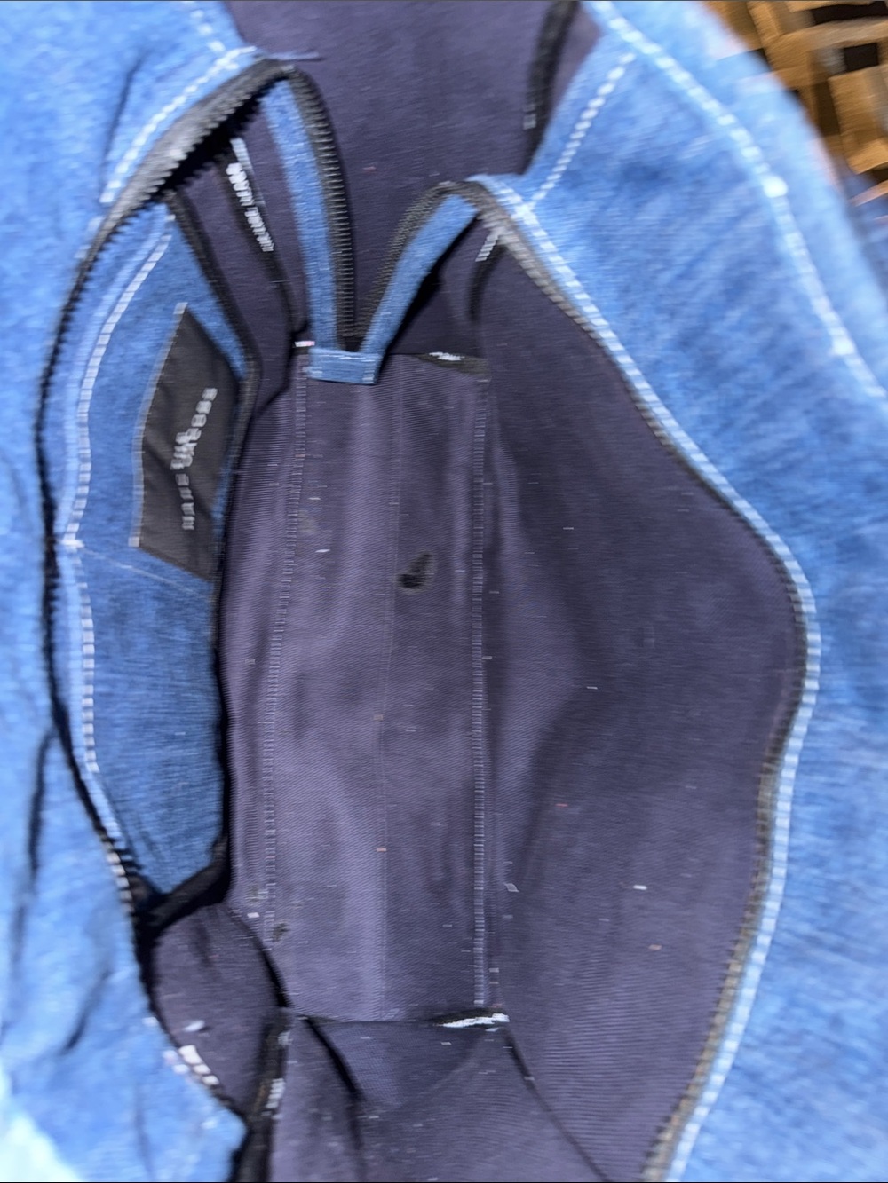 Marc Jacobs Large Blue Patchwork Denim Tote with Logo - Picture 5 of 8